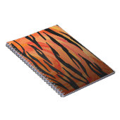 Tiger Hot oranje en zwart afdrukken Notitieboek (Rechterzijde)