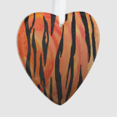 Tiger Hot oranje en zwart afdrukken Ornament (voorkant)