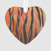 Tiger Hot oranje en zwart afdrukken Ornament (achterkant)