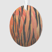 Tiger Hot oranje en zwart afdrukken Ornament (voorkant)