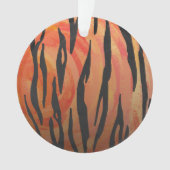 Tiger Hot oranje en zwart afdrukken Ornament (voorkant)