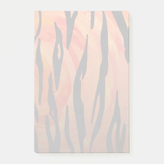 Tiger Hot oranje en zwart afdrukken Post-it® Notes (Voorkant)