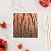 Tiger Hot oranje en zwart afdrukken Servetten (Insitu)