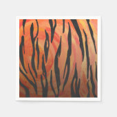 Tiger Hot oranje en zwart afdrukken Servetten (Voorkant)
