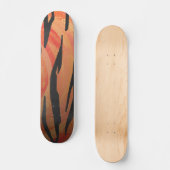 Tiger Hot oranje en zwart afdrukken Skateboard (Voorkant)