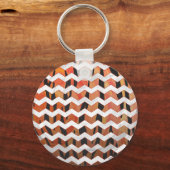 Tiger Hot oranje en zwart afdrukken Sleutelhanger (Voorkant)