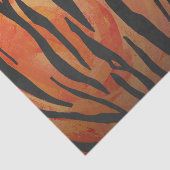 Tiger Hot oranje en zwart afdrukken Tissuepapier (Detail)