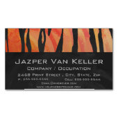 Tiger Hot oranje en zwart afdrukken Visitekaartje Magneet (Voorkant)