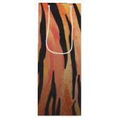 Tiger Hot oranje en zwart afdrukken Wijn Cadeautas (Voorkant)