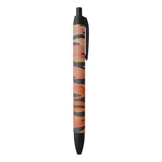 Tiger Hot oranje en zwart afdrukken Zwarte Inkt Pen (Achterkant (Verticaal))