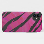 Tiger Hot Pink en zwarte afdrukken Case-Mate iPhone Case (Achterkant (horizontaal))