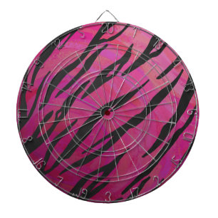 Tiger Hot Pink en zwarte afdrukken Dartbord