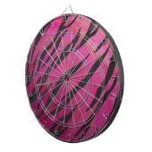 Tiger Hot Pink en zwarte afdrukken Dartbord (Voorkant Rechts)