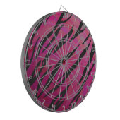 Tiger Hot Pink en zwarte afdrukken Dartbord (Voorkant Links)