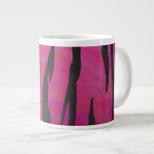 Tiger Hot Pink en zwarte afdrukken Grote Koffiekop (Voorkant rechts)