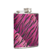 Tiger Hot Pink en zwarte afdrukken Heupfles (Rechts)