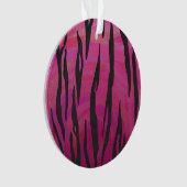 Tiger Hot Pink en zwarte afdrukken Ornament (voorkant)