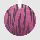 Tiger Hot Pink en zwarte afdrukken Ornament (voorkant)