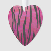 Tiger Hot Pink en zwarte afdrukken Ornament (voorkant)