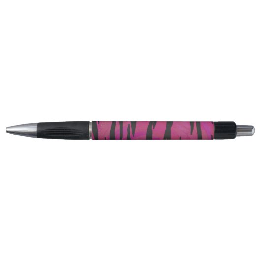 Tiger Hot Pink en zwarte afdrukken Pen (Voorkant)
