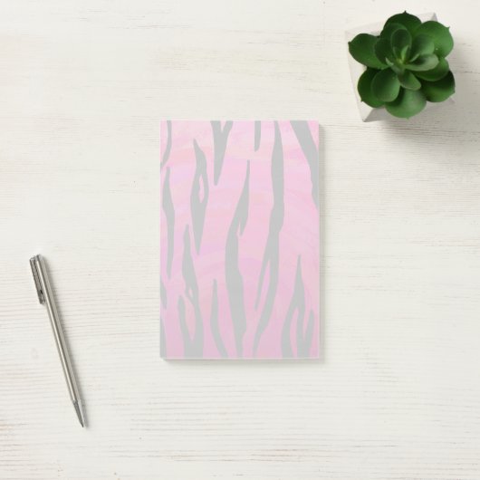 Tiger Hot Pink en zwarte afdrukken Post-it® Notes (Kantoor)