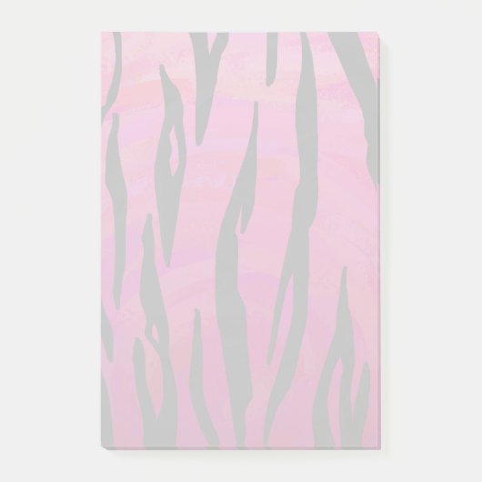 Tiger Hot Pink en zwarte afdrukken Post-it® Notes (Voorkant)