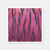 Tiger Hot Pink en zwarte afdrukken Servetten (Voorkant)