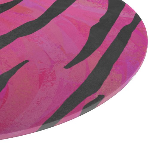 Tiger Hot Pink en zwarte afdrukken Snijplank (Hoek)