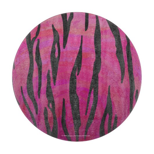 Tiger Hot Pink en zwarte afdrukken Snijplank (Voorkant)