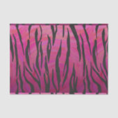 Tiger Hot Pink en zwarte afdrukken Tissuepapier (Voorkant)