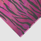 Tiger Hot Pink en zwarte afdrukken Tissuepapier (Detail)