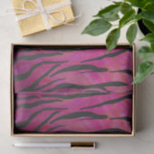 Tiger Hot Pink en zwarte afdrukken Tissuepapier (Geschenk)