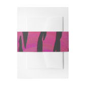 Tiger Hot Pink en zwarte afdrukken Uitnodigingen Wikkel (Voorkant Voorbeeld)