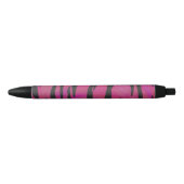 Tiger Hot Pink en zwarte afdrukken Zwarte Inkt Pen (Voorkant)