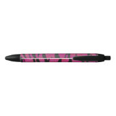 Tiger Hot Pink en zwarte afdrukken Zwarte Inkt Pen (Achterkant)