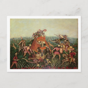 Tiger Hunt, 1892 (olie op canvas) Briefkaart