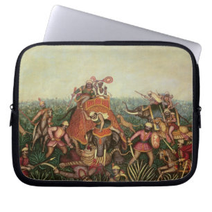 Tiger Hunt, 1892 (olie op canvas) Laptop Sleeve