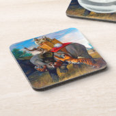 Tiger Hunting Briton Rivière 1920 Bier Onderzetter (Linkerzijde)