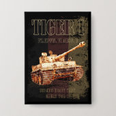 Tiger I Duitse zware tank WWII met Duitse vlag Button (Voorkant)