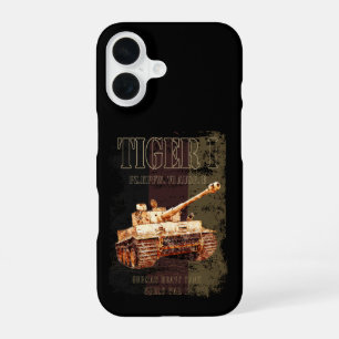 Tiger I Duitse zware tank WWII met Duitse vlag iPhone 16 Hoesje