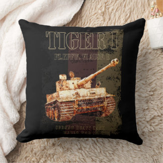 Tiger I Duitse zware tank WWII met Duitse vlag Kussen
