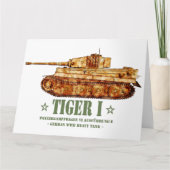 Tiger I Tweede Wereldoorlog Duitse zware tank Panz Bedankkaart (Voorkant)