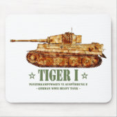 Tiger I Tweede Wereldoorlog Duitse zware tank Panz Muismat (Voorkant)