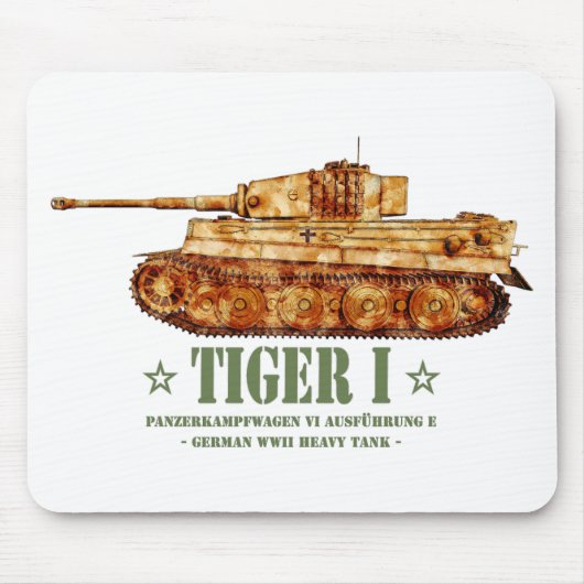 Tiger I Tweede Wereldoorlog Duitse zware tank Panz Muismat (Voorkant)
