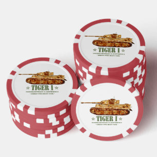 Tiger I Tweede Wereldoorlog Duitse zware tank Panz Poker Chips