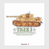 Tiger I Tweede Wereldoorlog Duitse zware tank Panz Sticker (Vel)