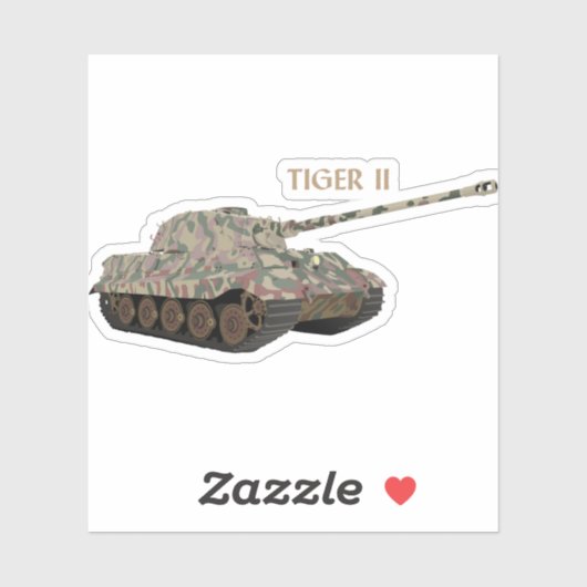 Tiger II Duitse WW2-slagtank Sticker (Vel)