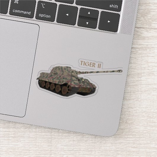 Tiger II Duitse WW2-slagtank Sticker (Detail)