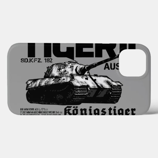 Tiger II iPhone / iPad hoesje (Achterkant (horizontaal))