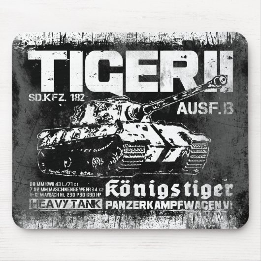Tiger II Mousepad Muismat (Voorkant)